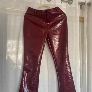 Motel Rocks Zoven Trouser In Croc Pu 